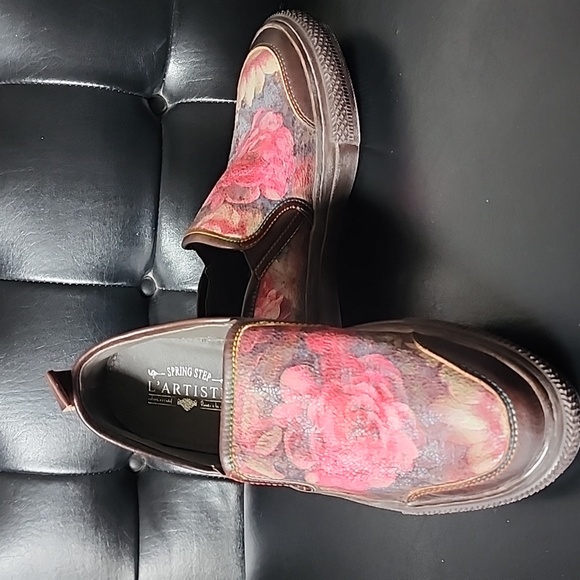 L'Artiste Rosea Spring Step Slip on Sneaker Floral Leather EU 40 - Picture 4 of 11